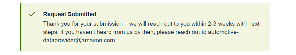 AFM Request Submitted